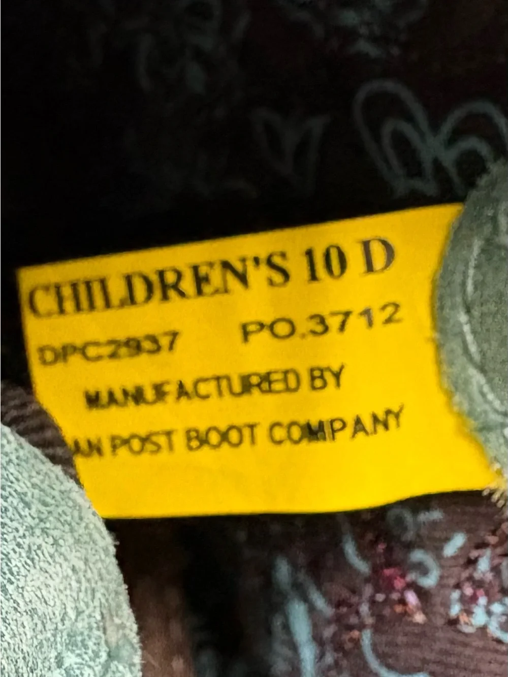 MINT! Boy's DAN POST Green & Brown Leather SQUARE Toe WESTERN CowboyRODEO BOOTS